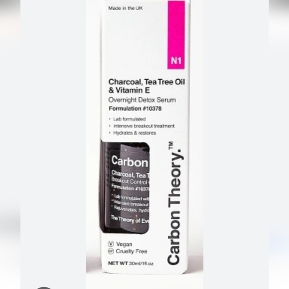 Carbon Tea Tree Oil & Vit E Overnight Detox Serum 30ml New - Picture 1 of 1